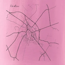 Černobílá mapa Čáslav