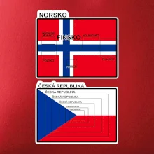 Norská a česká vlajka