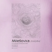 Milešovka - vrstevnice v obdélníku