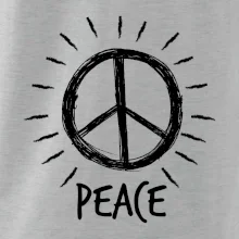 Peace symbol černobílý
