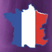 Francouzská vlajka mapa obrys