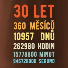 Narozeniny 30 přepočet času