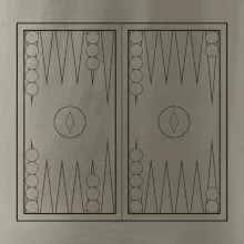 Backgammon černobílý