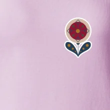 Folklor na prsu květina kulatá