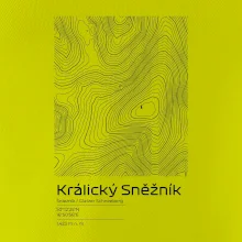 Králický Sněžník - vrstevnice v obdélníku