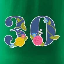 Květinové číslo kreslené - 30