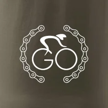 Logo cyklisty a řetěz