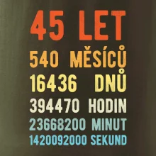 Narozeniny 45 přepočet času