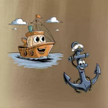 Parové triko - Loď a kotva