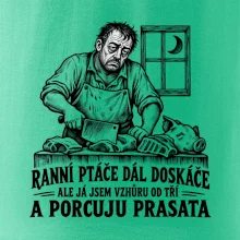 Řezník vzhůru od tří a porcuju prasata