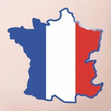 Francouzská vlajka mapa obrys