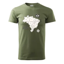 Brazílie mapa s názvy regionů