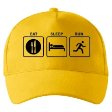 Eat sleep run čtverce