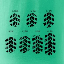 Pneumatiky - obtisk v závislosti na tlaku