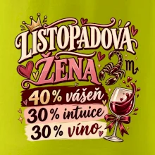 Listopadová žena čtyřicet procent vášeň třicet intuice