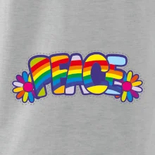 Peace nápis duhový