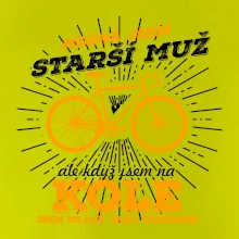 Starší muž - cyklista silniční kolo Starší muž - cyklista silniční kolo