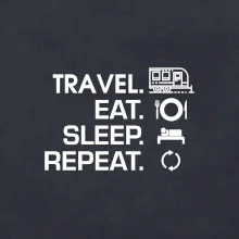 Eat sleep travel - Velký  přívěs