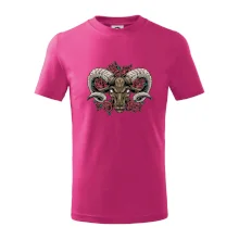 Hlava berana s růžemi