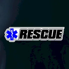 Záchranář rescue kříž modrý