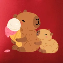 Kapybara se zmrzlinou