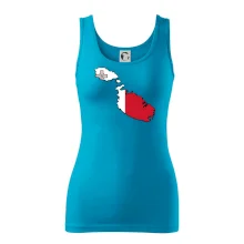 Mapa Malta s vlajkou