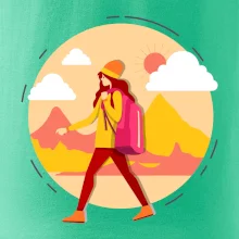 Barevný párový motiv na hory