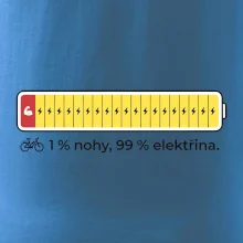 1 % nohy, 99 % elektřina
