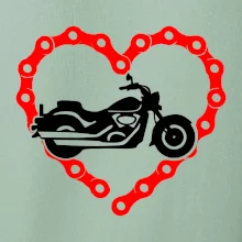 Moto srdce řetěz - chopper