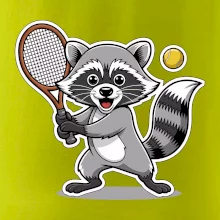 Mýval hraje tenis kreslený