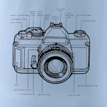 Nákres starý fotoaparát