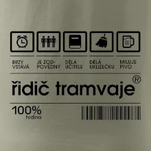 Čárový kód Řidič tramvaje