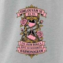 Omlouvám se za to, co jsem řekla, když jsi nedodržel harmonogram