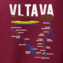 Mapa řeky Vltavy