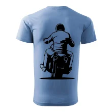 Motorkář na zádech - chopper