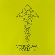 Vynořovat pomalu šipka vzhůru vytvořená z potápěčských bublinek