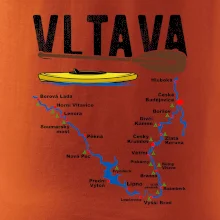 Mapa řeky Vltavy