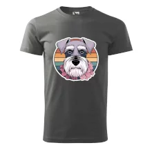 Knírač - fenka a květiny