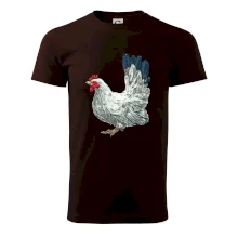 Slepice kreslená bílá