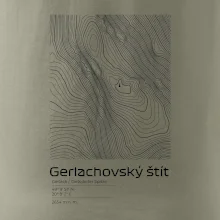 Gerlachovský štít - vrstevnice v obdélníku