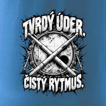 Tvrdý úder čistý rytmus - černobílé zkřížené paličky