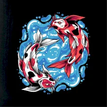 Yin & Yang Koi kapr - červený