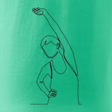 Protahující se žena jedním tahem