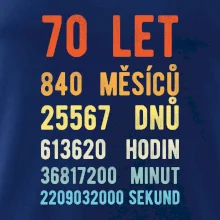 Narozeniny 70 přepočet času