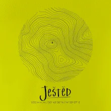 Ještěd - vrstevnice v kruhu