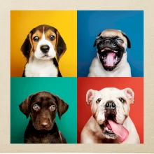 Psi štěňata koláž