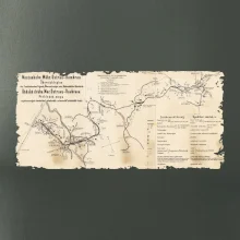 Mapa Báňské dráhy z Moravské Ostravy do Doubravy