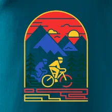 Cyklista na horách - logo