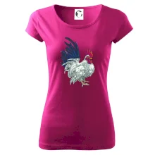 Kohout kreslený bílý