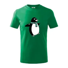 Tučňák se zelenou šálou